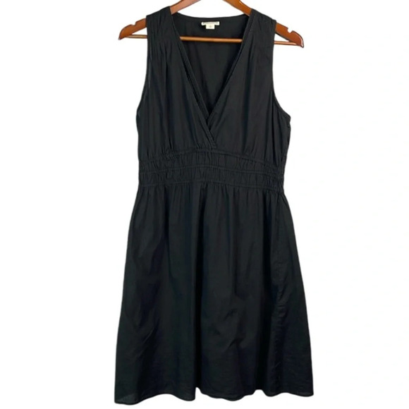 CONVERSE One Star Cotton Midi Dress Black Sleeveless V-Neck Lined SK8 Size Large - Picture 3 of 11